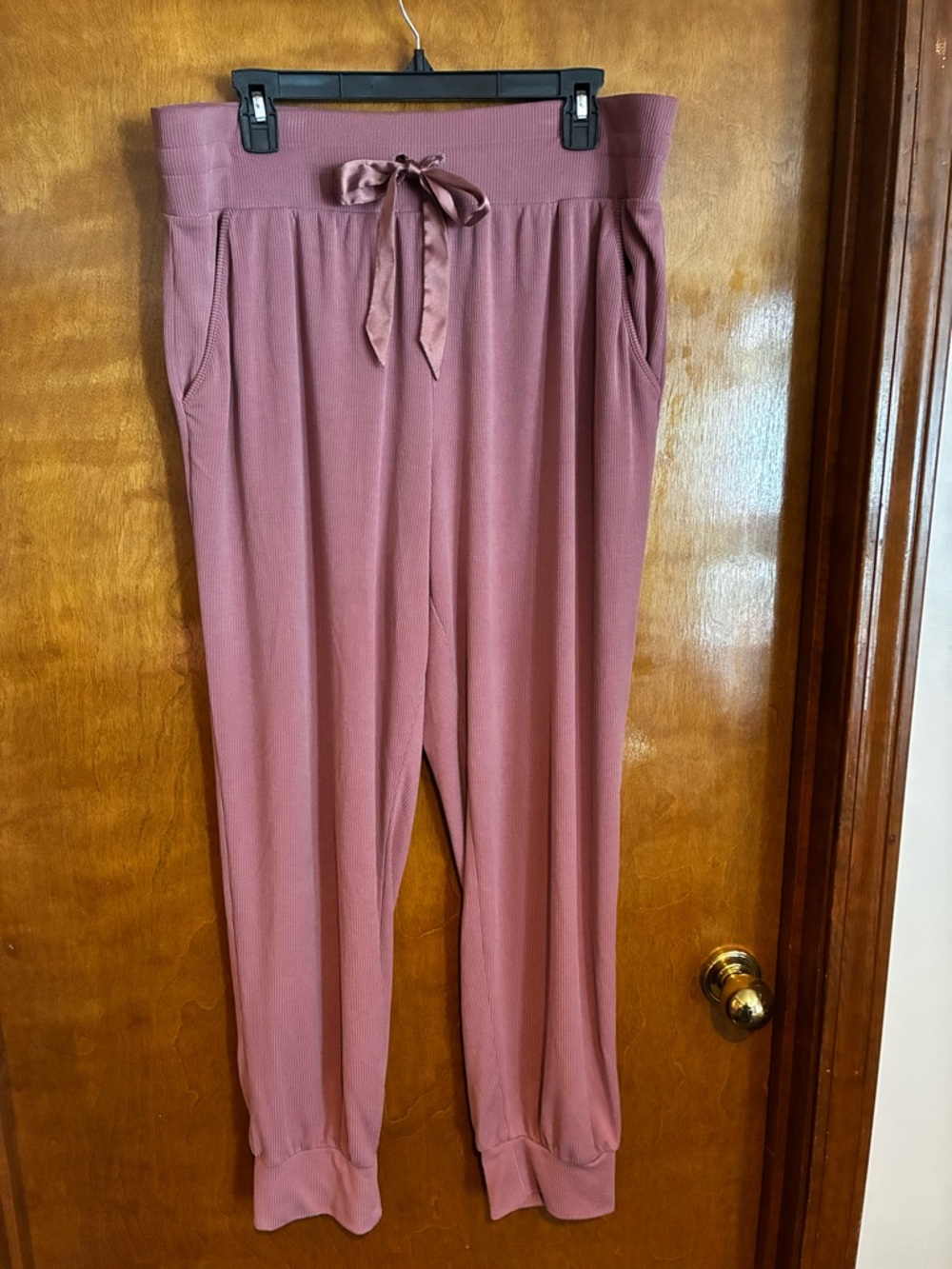 Victoria's Secret Mauve Ribbed  Drawstring Jogger Lounge Pants